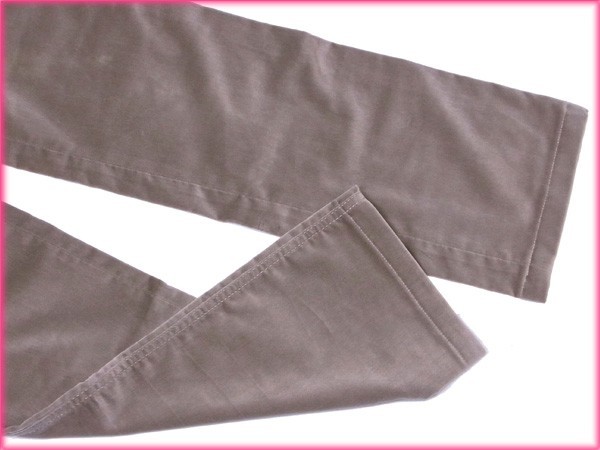  Dolce & Gabbana pants strut lady's #40 size DG button velour beige group used 