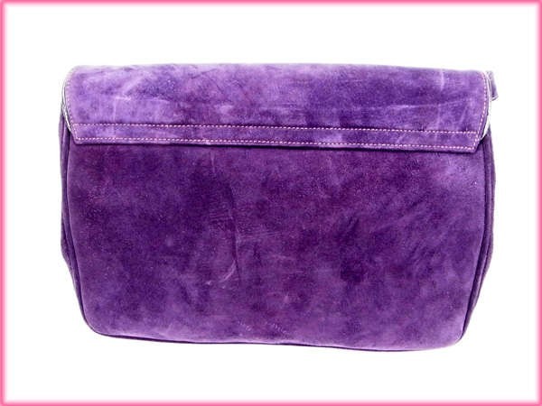  Salvatore Ferragamo shoulder bag / diagonal .. shoulder lady's purple used 