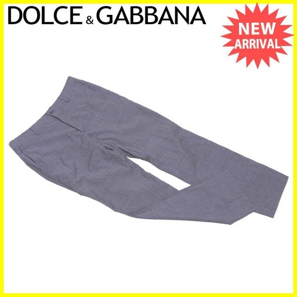  Dolce & Gabbana pants lady's #46 size stripe gray used 