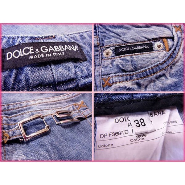  Dolce & Gabbana джинсы укороченные брюки длина 38 размер авария Denim б/у 