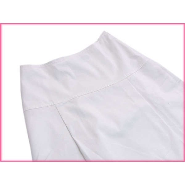  Burberry юбка длинный длина женский 36 размер Flare Silhouette tuck ввод белый б/у 