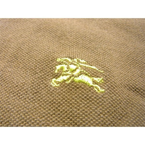  Burberry рубашка-поло женский #1 размер шланг вышивка хаки × зеленый б/у 