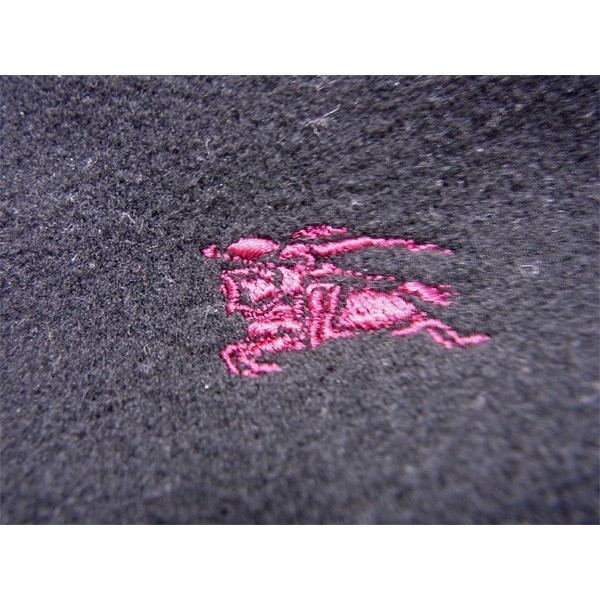  Burberry футболка подставка ZIP женский #150A размер шланг вышивка черный × красный б/у 