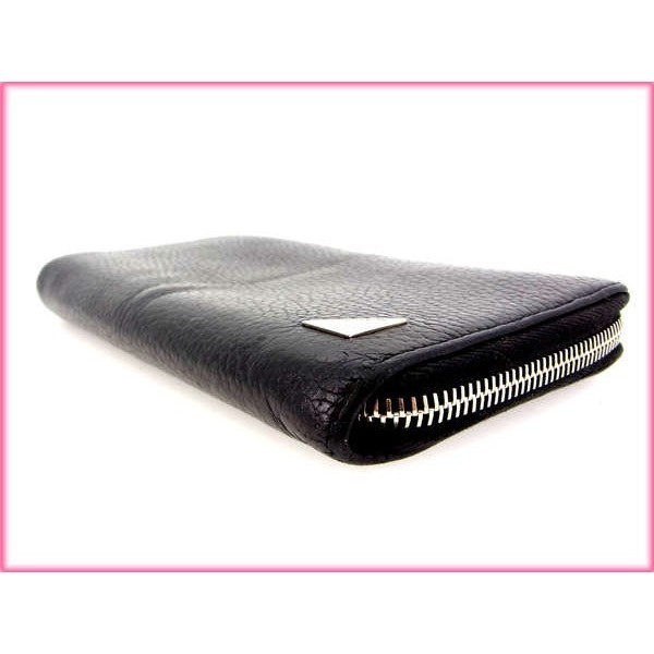  Dolce & Gabbana long wallet / round fastener lady's black used 