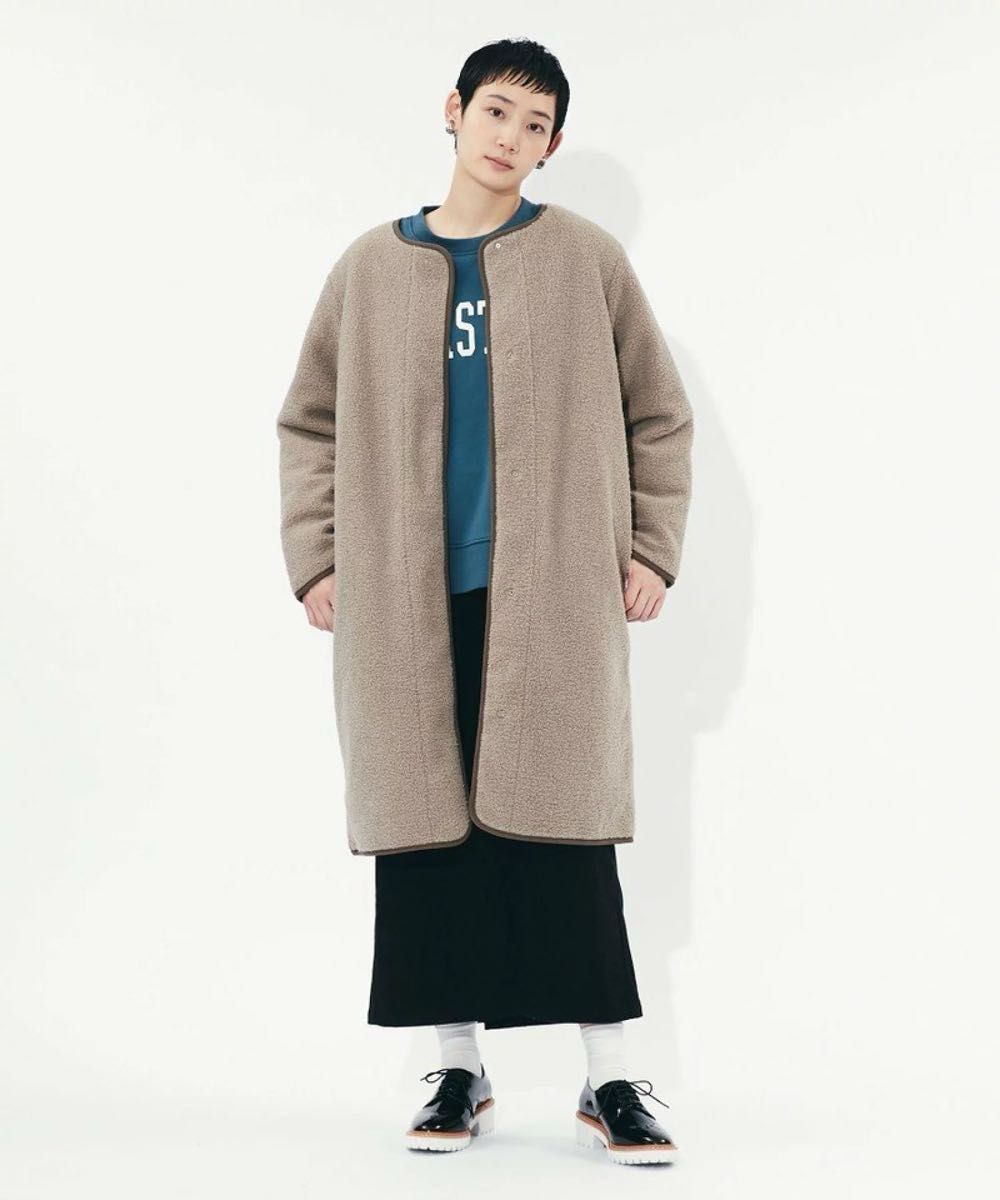 【UNITED ARROWS】ボア×キルティング 2WAY リバーシブル ロングコート