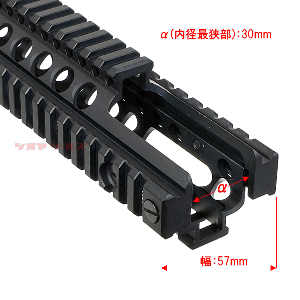 ◆マルイ&インチネジ 対応◆ M4 DANIEL DEFENSE MK18 RISⅡFSP タイプ 9.5inch ハンドガード BK ( ダニエルディフェンス HANDGUARD RIS2_画像4