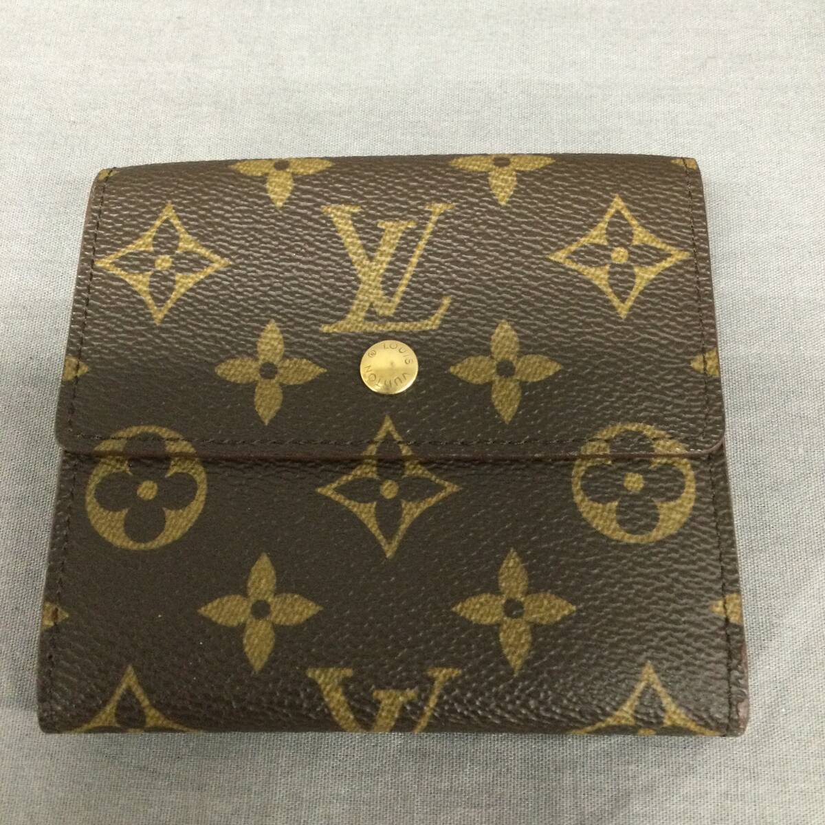 060229　257865　LOUIS VUITTON　ルイヴィトン　ポルトモネ　ビエ　カルトクレディ　Wホック財布　モノグラム　M61652　USED品 　　　 _画像1