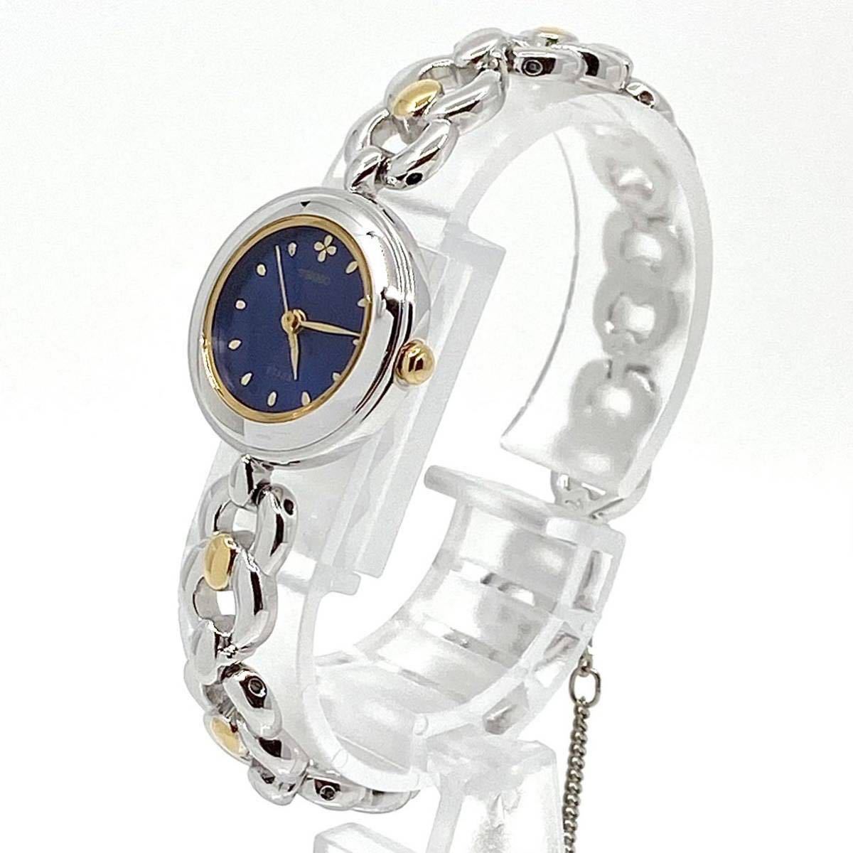 美品 SEIKO TISSE 腕時計 ブレスウォッチ ラウンド 3針 クォーツ quartz コンビ ゴールド シルバー 金銀 セイコー ティセ Y450の画像2