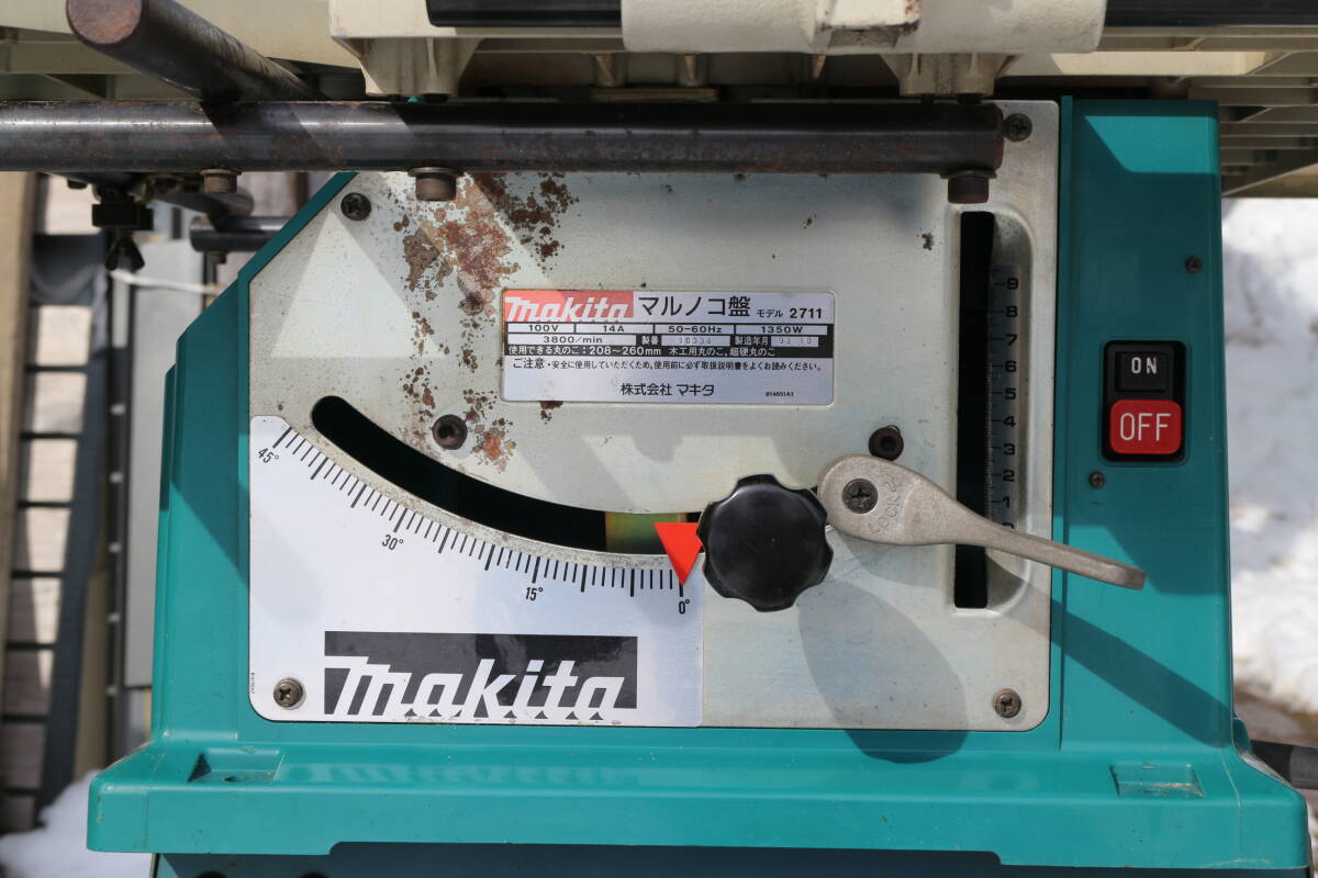 makita マキタ マルノコ盤 モデル2711 /テーブルソー 木工機械 切断 加工 丸のこ_画像2