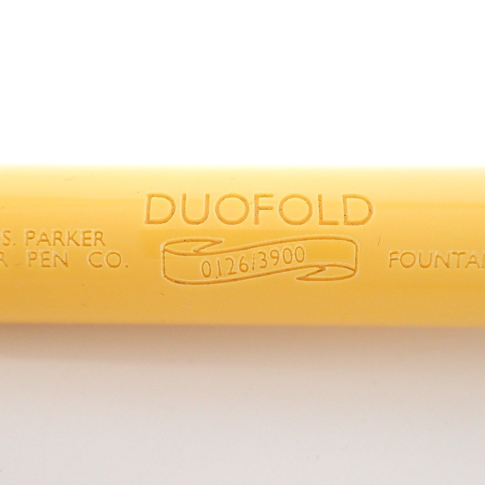 【新品同様/1円】 PARKER パーカー 18K マンダリンイエロー DUOFOLD/デュオフォールド リミテッドエディション 世界限定3900本 万年筆 ペン_画像4