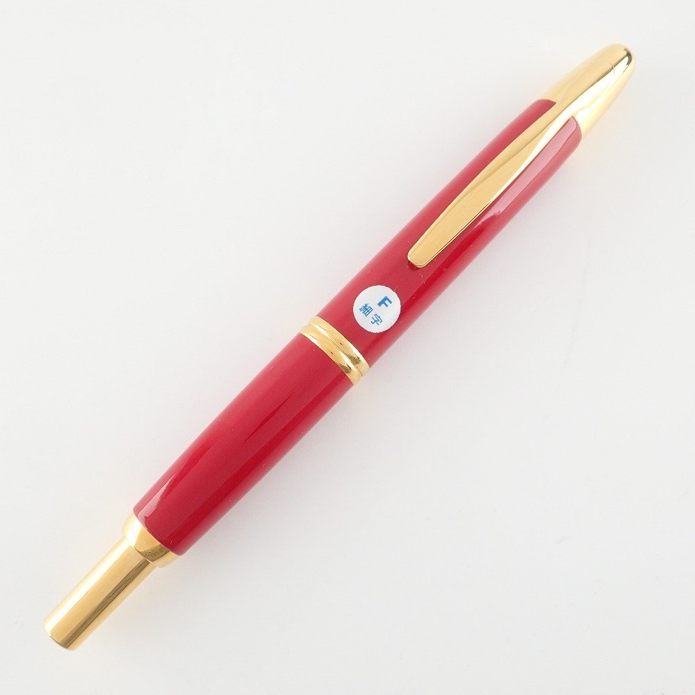 【1円/美品】 PILOT パイロット キャップレス 万年筆 18k ボルドー ペン_画像2