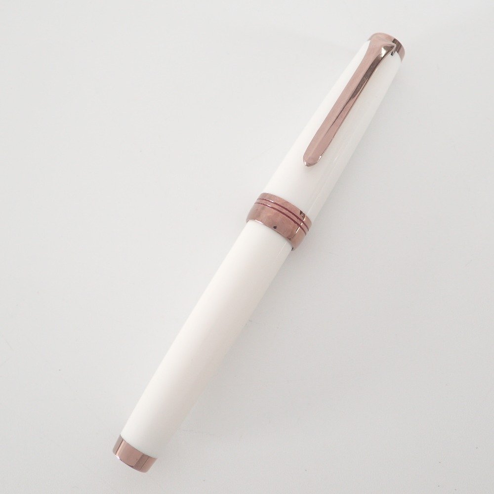 【新品未使用】SAILORセーラー NAGASAWA PenStyle2006 MINE WHITE ペン先14K 万年筆 計3本 ホワイト/ピンクゴールドカラー ペン幅 EF・F・M_画像2