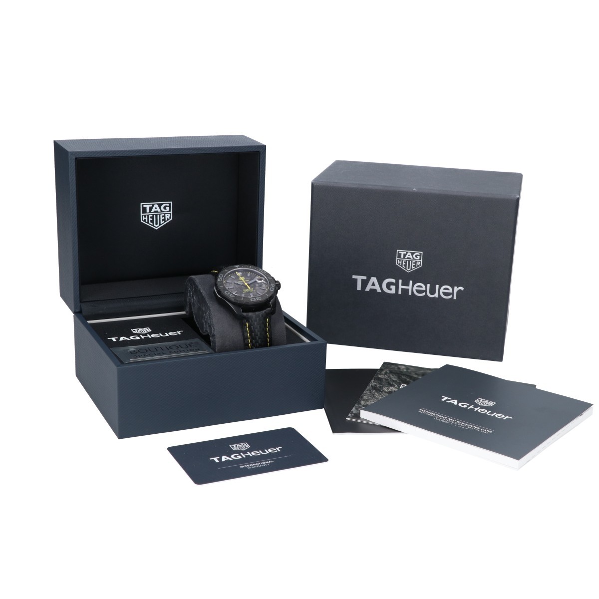 TAG HEUER タグホイヤー WBD218B.FC6446 世界750本限定 アクアレーサー カーボンダイヤル 自動巻き 腕時計 ブラック メンズ_画像9