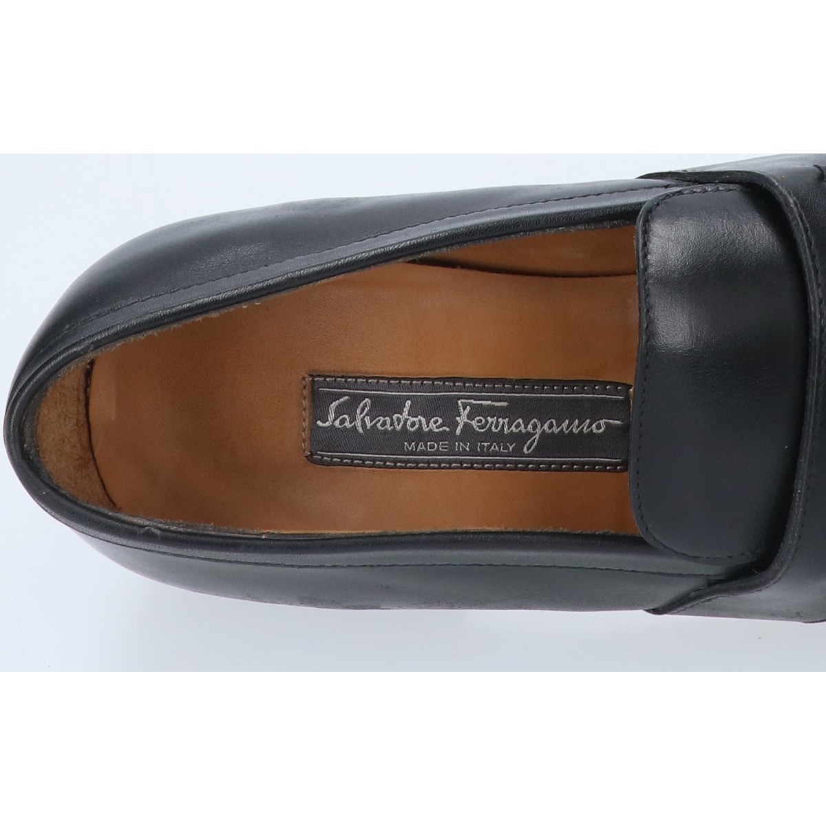 Salvatore Ferragamo サルヴァトーレフェラガモ レザー コインローファー/ シューズ 6 1/2 ブラック メンズ_画像7