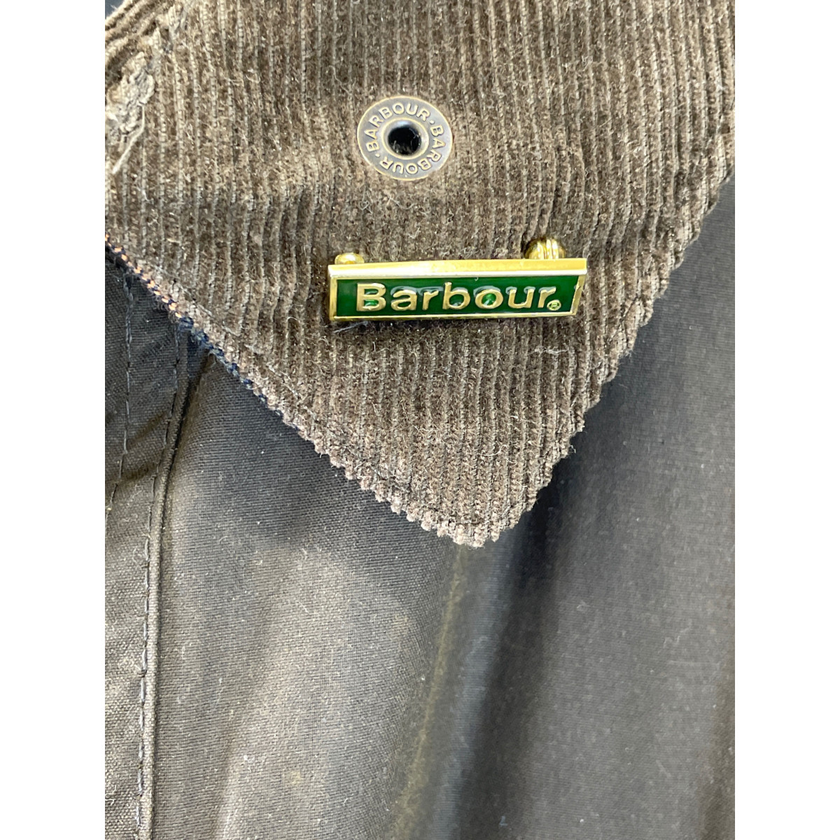 Barbour バブアー カーキ 1802341 STRATHYRE WAX JACKET ストラサ ワックス ジャケット カーキ XL ジャケット コットン メンズ 中古_画像8
