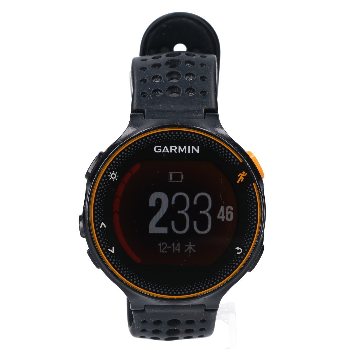 1円 GARMIN ガーミン 235J ForeAthlete ランニングスマートウォッチ 腕時計 ブラックxオレンジ_画像2