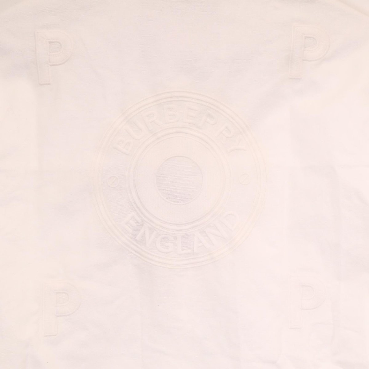 BURBERRY バーバリー ホワイト 8057296 バックロゴ刺繍シャツ ホワイト XS トップス コットン メンズ 中古_画像6
