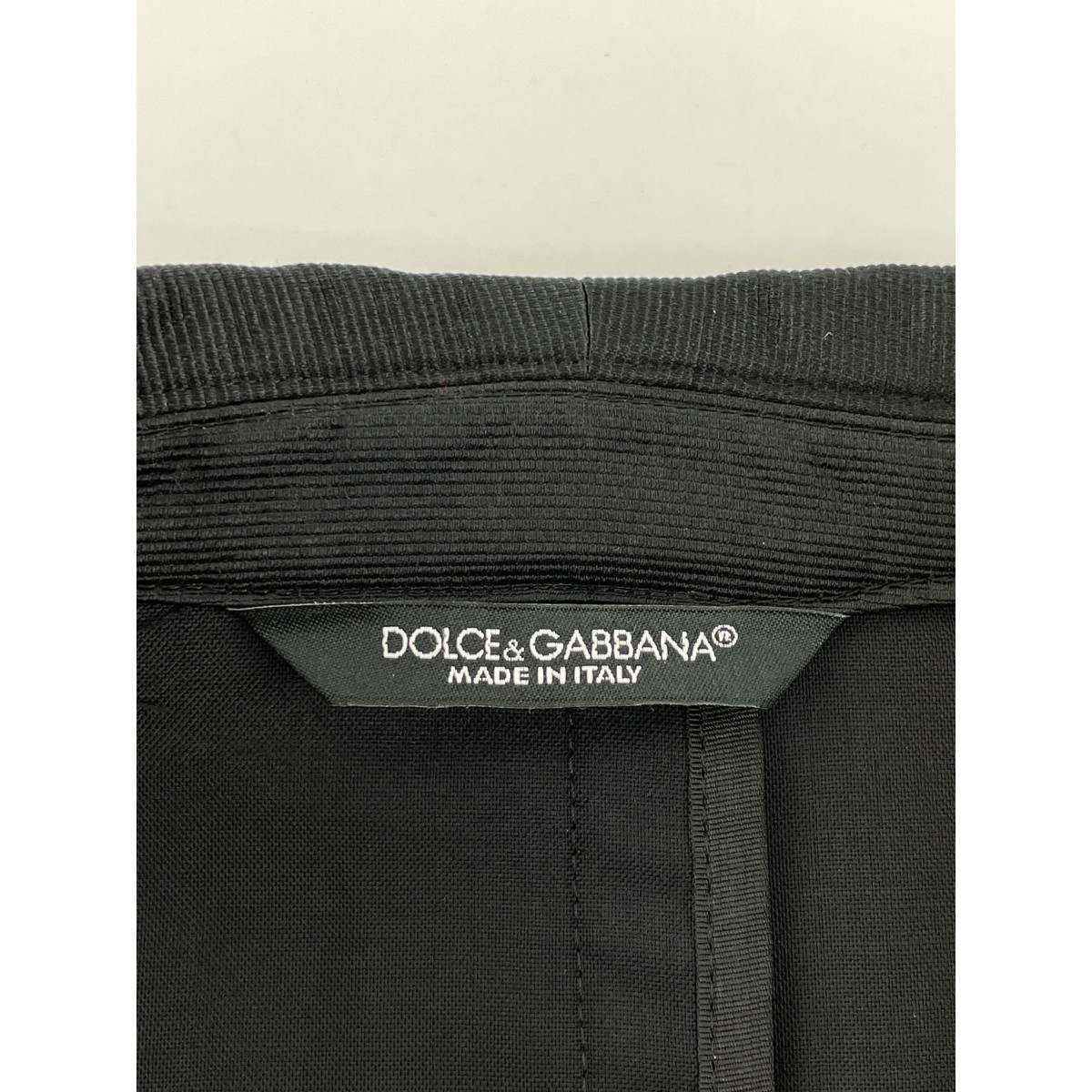 Dolce&Gabbana ドルチェアンドガッバーナ ホワイト G2KD7T 転写 ショールカラージャケット ホワイト 50 ジャケット シルク メンズ 中古_画像5