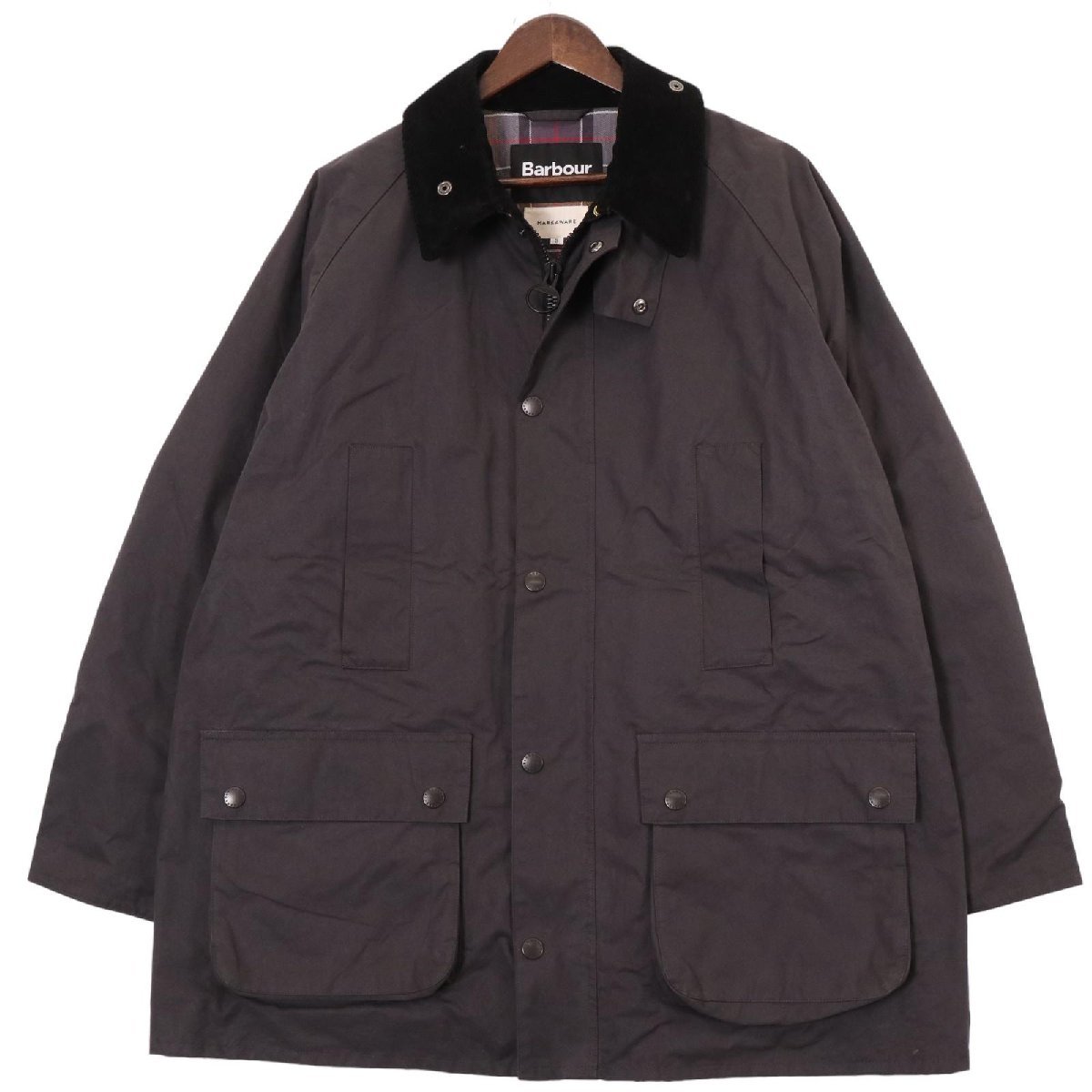 Barbour バブアー グレー ×マーカーウェア for EDIFICE トランスポート グレー 3 ジャケット コットン メンズ 中古_画像2