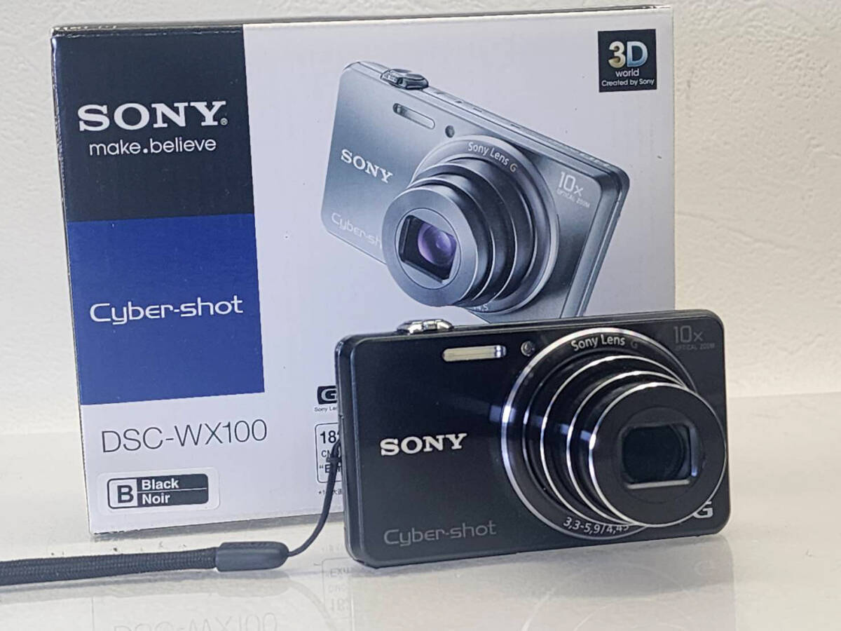 ★ R60215　SONY ソニー　Cyber-shot サイバーショット　DSC-WX100　コンパクトデジタルカメラ　箱・説明書付き ★_画像1