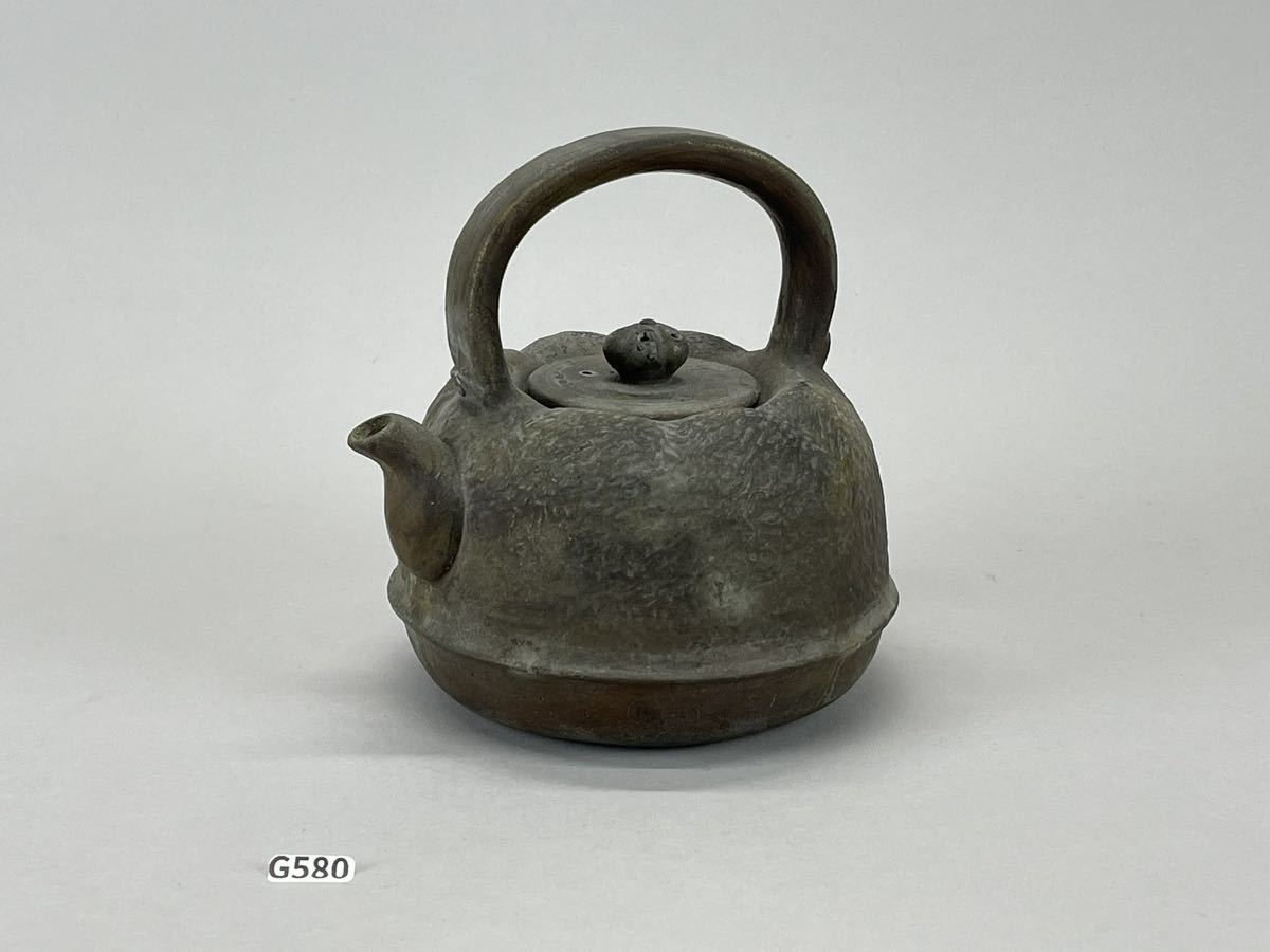 . plum G580-80 Bizen . craftsman small west . old earthenware teapot bo-fla small teapot hot water ...... Zaimei tea utensils old fine art 
