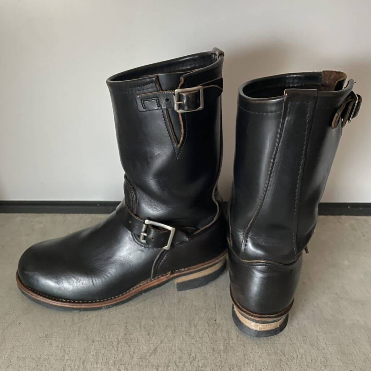 【箱付 良品】REDWING レッドウィング エンジニアブーツ ブラッククローム 2268 PT91 プリントタグ 茶芯 スチールトゥ HOPESMORE 8D_画像2