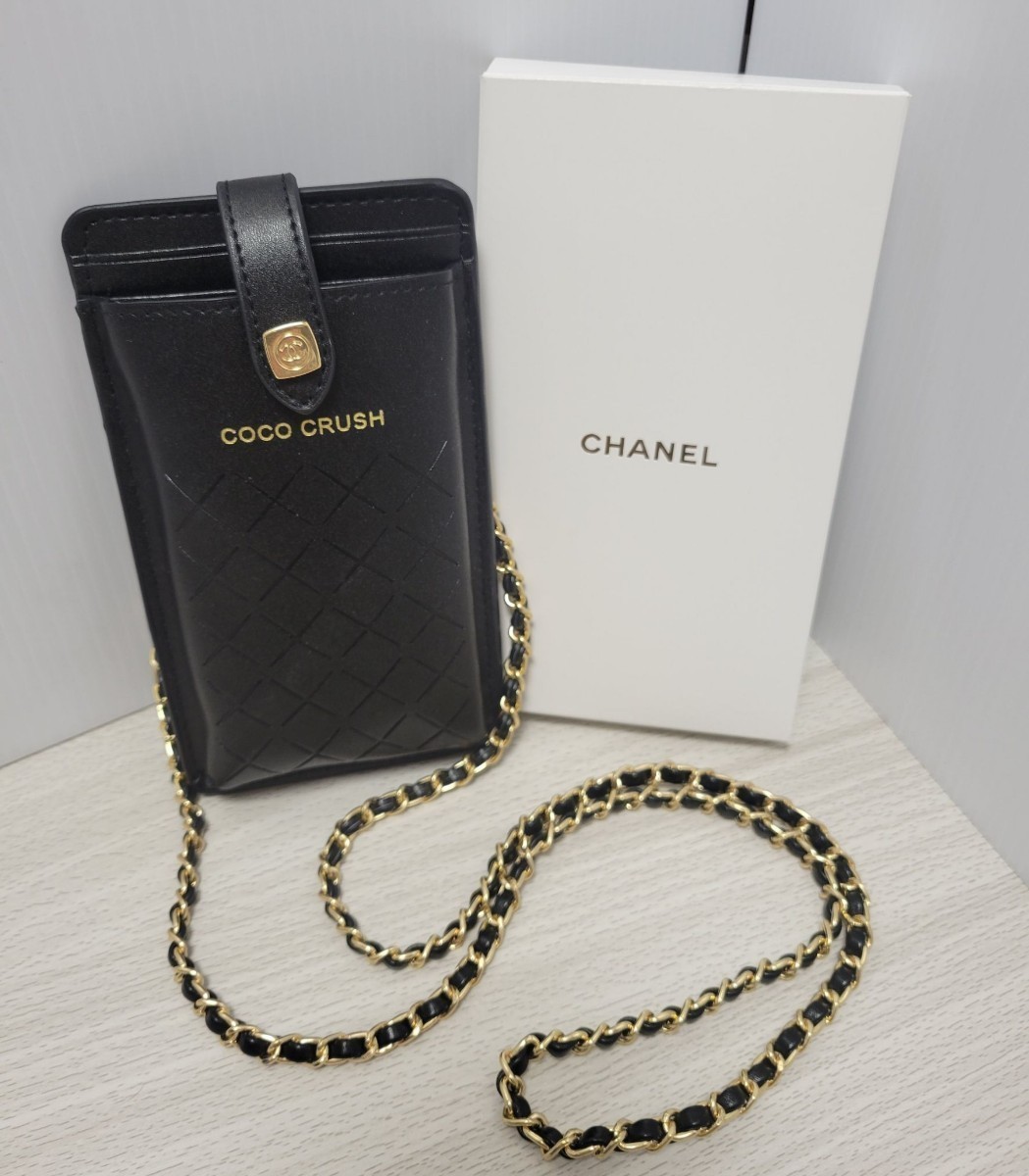 CHANEL シャネル ノベルティ ココクラッシュ ポーチ チェーン ショルダーケース 携帯ケース_画像1