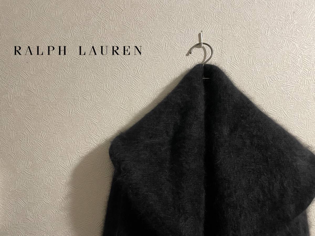 ◯ Ralph Lauren モヘア ショールカラー ショート ジャケット / ラルフローレン アンゴラ ニット ボレロ ブラック 黒 M Ladies #Sirchive