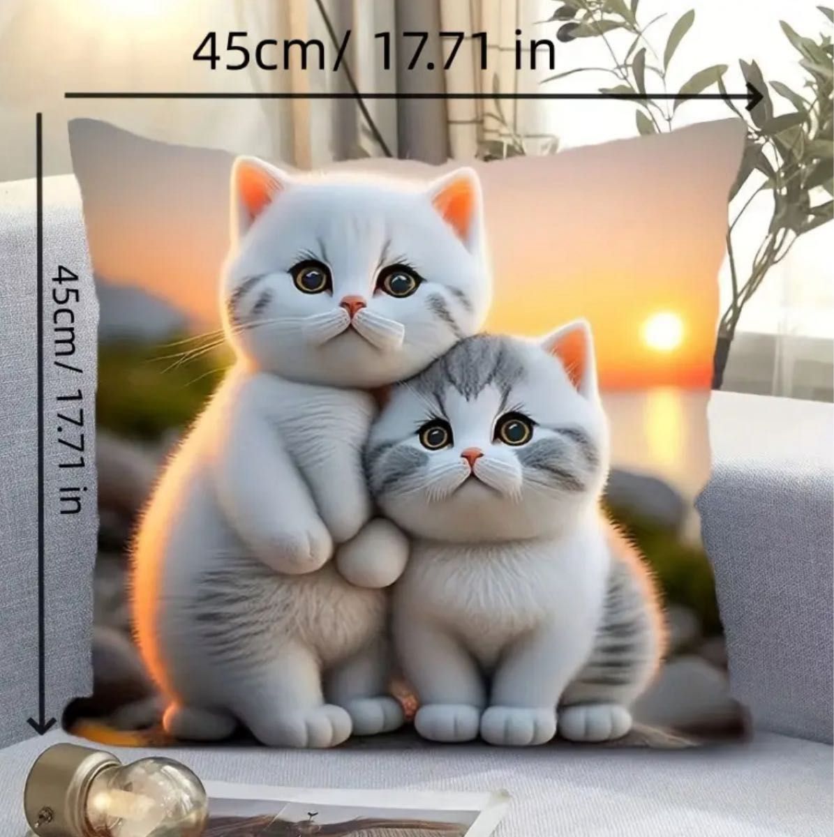 3ピースかわいいカップル猫シリーズクッションカバー3種類あり単品出品