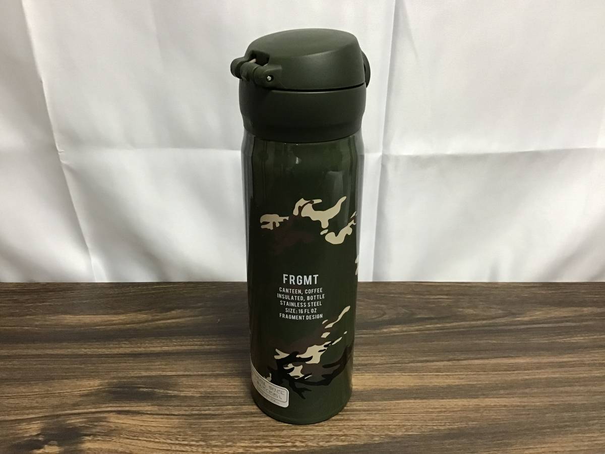 新品 未使用 スターバックスstarbucksフラグメントfragmentカモフラージュ迷彩サーモス ボトル水筒500ml藤原ヒロシ_画像3