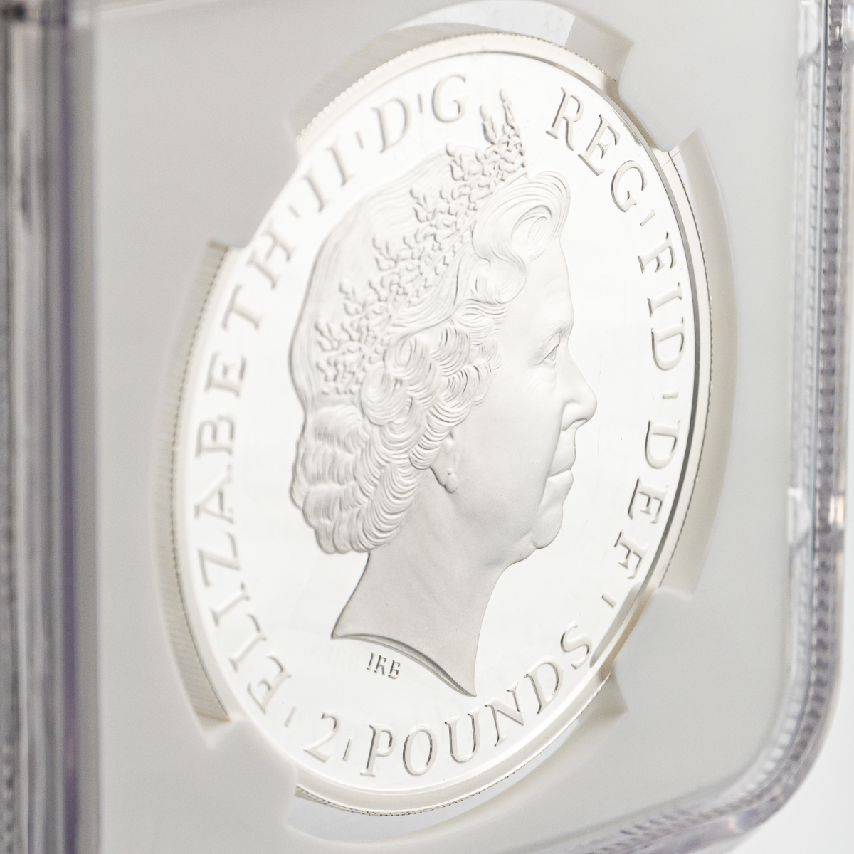 ☆彡1円スタート!!【初期500枚 最高鑑定】2014年 イギリス ブリタニア 2ポンド 1オンス 銀貨 NGC PF70 ULTRA CAMEO FIRST 500 STRUCK_画像9