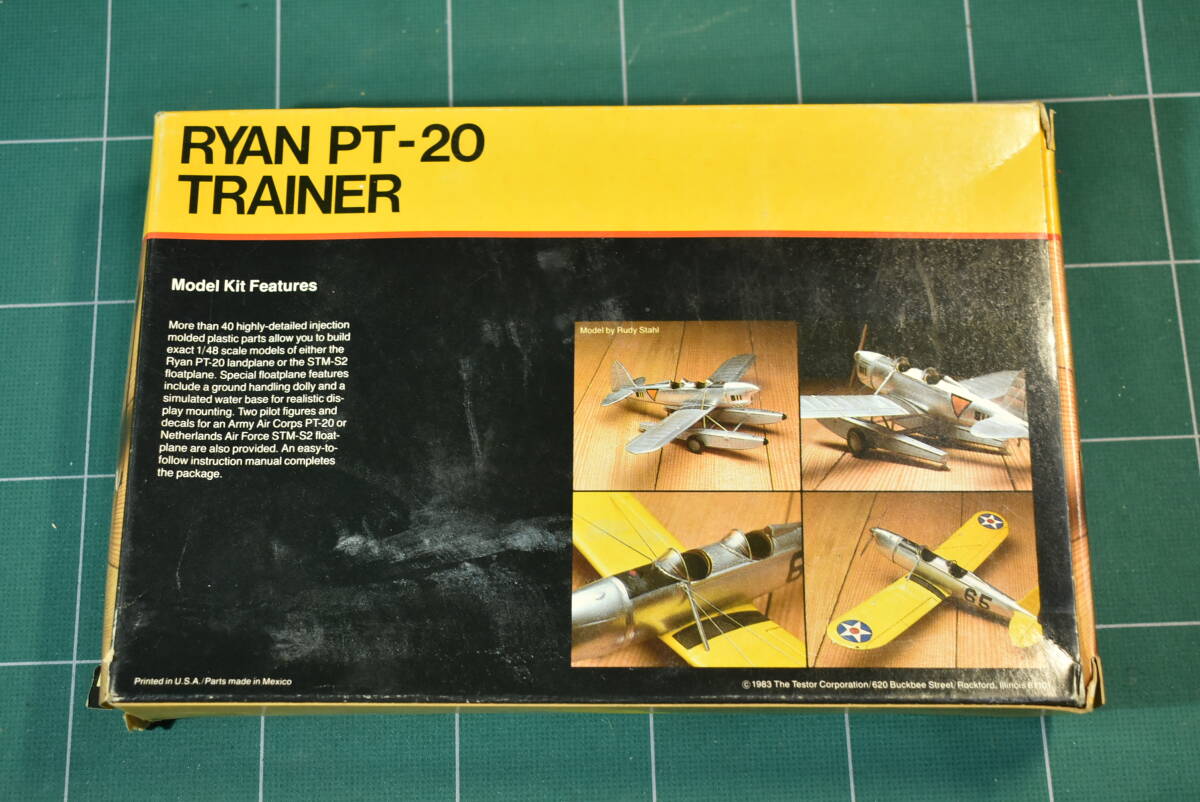 Qm032 絶版 1983's vtg Testors 1:48 RYAN PT-20 TRAINER 低翼式単葉機 デカール 60サイズ_画像3