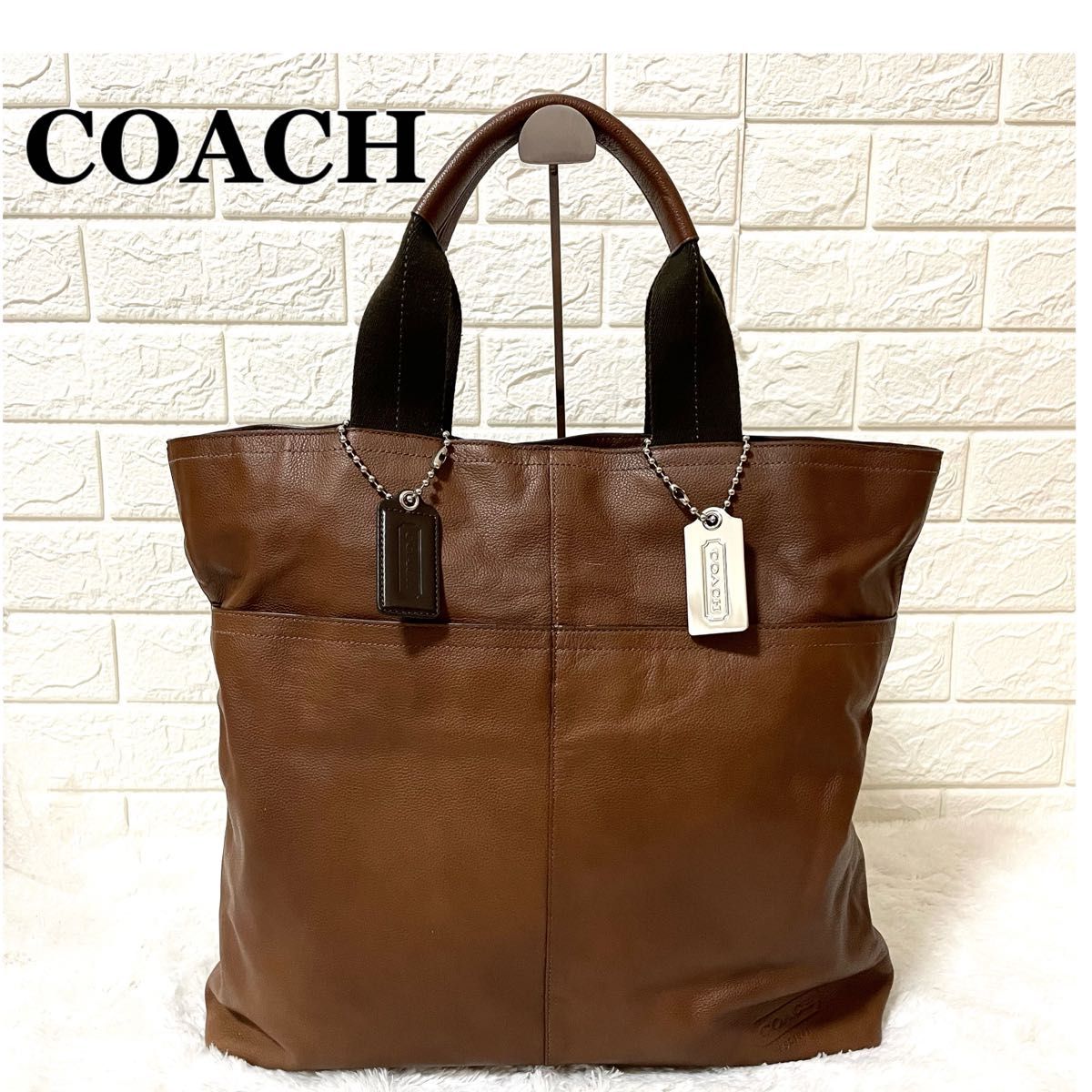 COACH コーチ メンズ レザー トートバッグ ビジネス A4