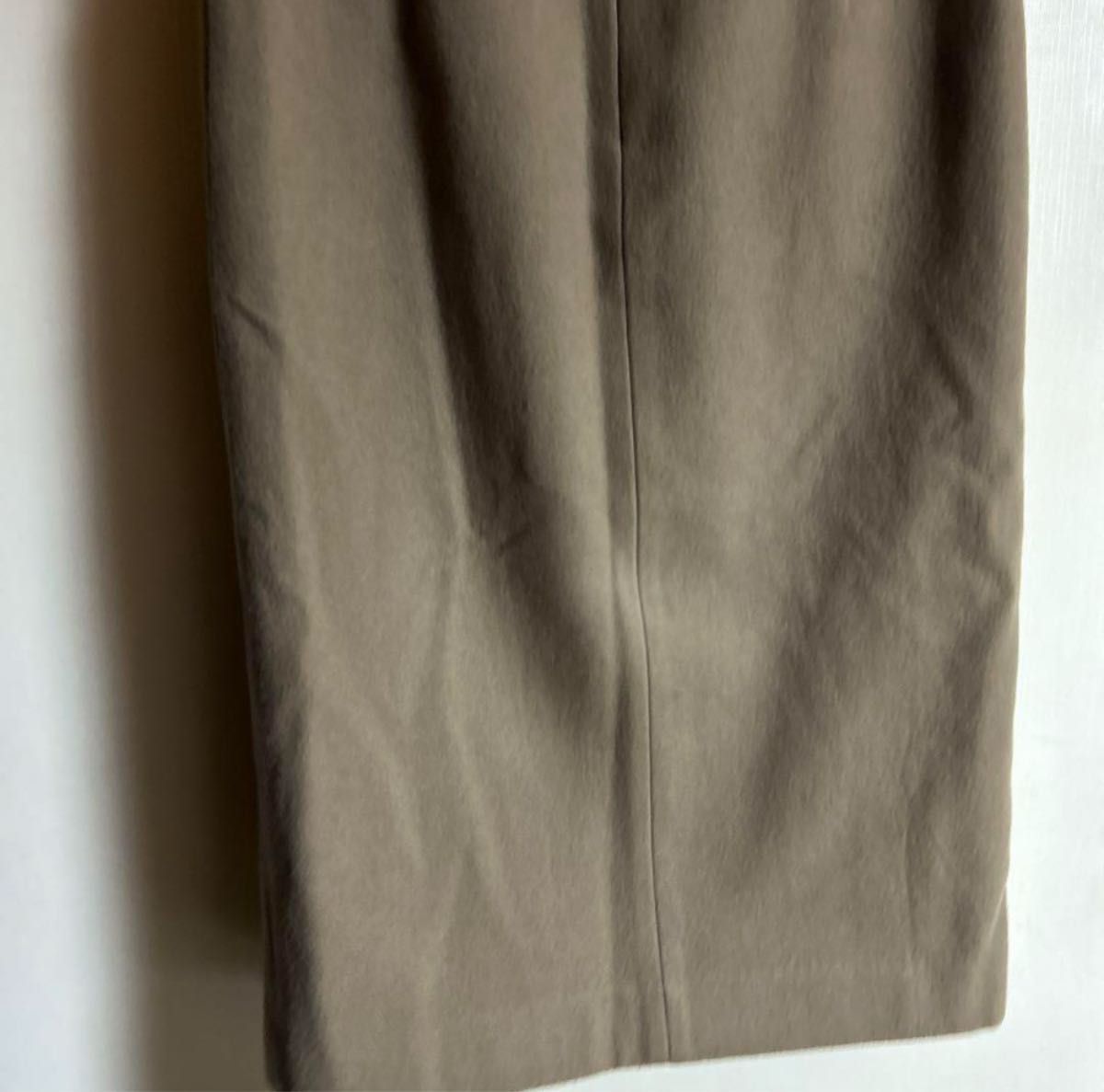 【スローブイエナ】大きいサイズ 美品 ロングスカート L ウール 綿 ブラウン  タイト スカート 無地