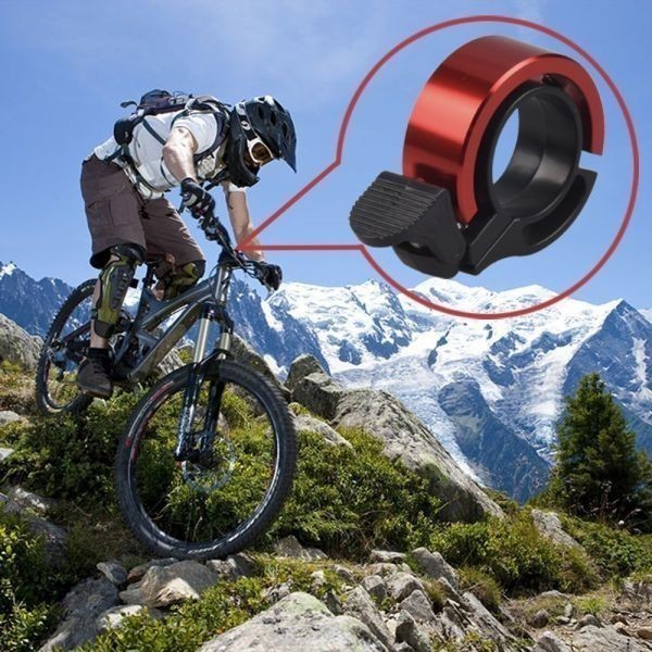 【送料無料】 自転車ベル シルバー スマート ハンドル バイク リング BICYCLE BELL 軽量 アルミニウム合金 MTB サイクリング アウトドア_画像4