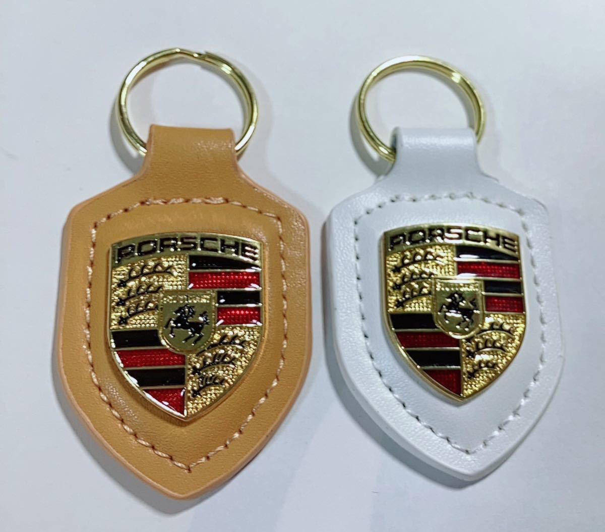 Porsche Porsche Key Holder Credp Credp White и Yellow 2 Piece Set