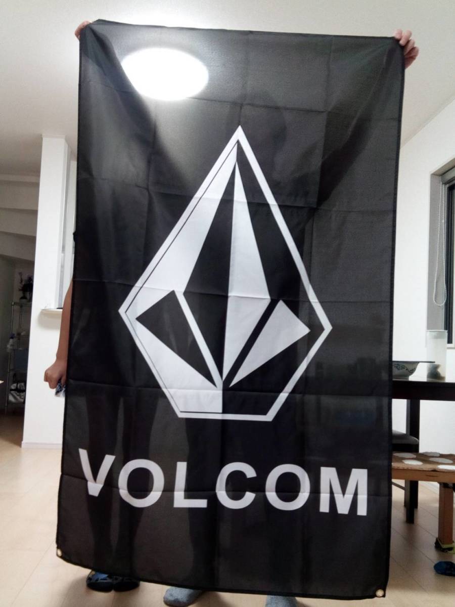 フラッグ　VOLCOM　ボルコム　バナー　黒　旗　150×60cm　1枚_画像1