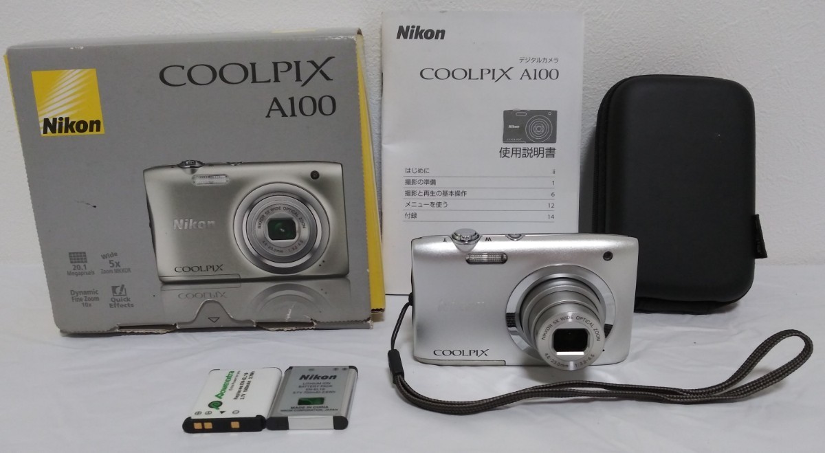 カメラ Nikon ニコン COOLPIX クールピクス A100 通電、簡易なボタン操作のみ確認済み 動作未確認 ジャンク品_画像1