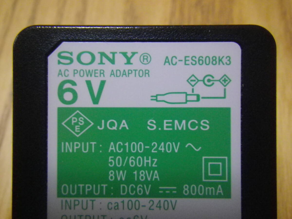  free shipping Sony SONY original AC adaptor AC-ES608K3 operation verification ending 