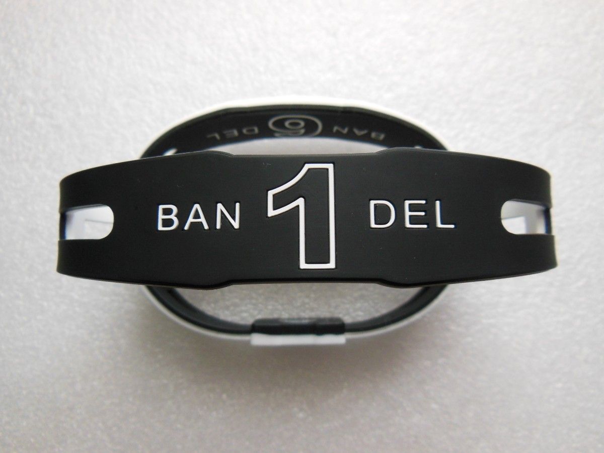 BANDEL No.1 ナンバー ブレスレット 黒×白 LLサイズ