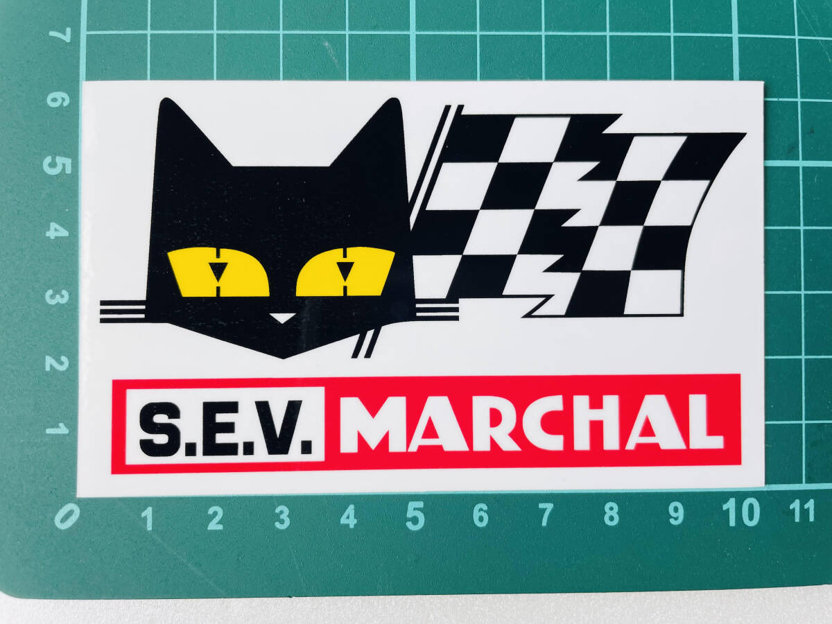 マーシャルステッカー 白赤 Marchal 当時物 昭和 レトロ デカール 希少 レア 単車 ハコスカ ブタケツ Z1 Z2_画像3