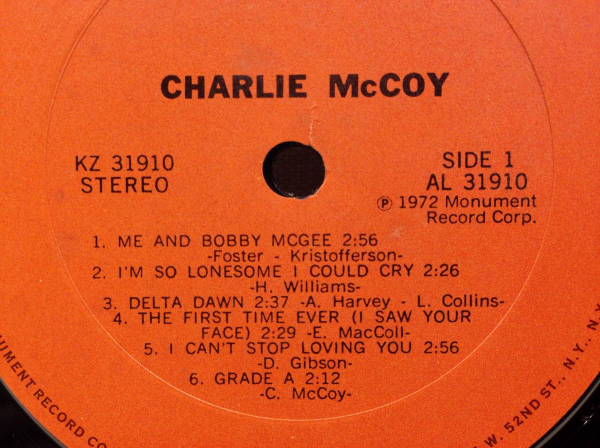 ◆258◆CHARLIE McCOY チャーリー・マッコイ / 中古 LP レコード / 1970年代 アメリカ カントリー ハーモニカ 奏者_画像6