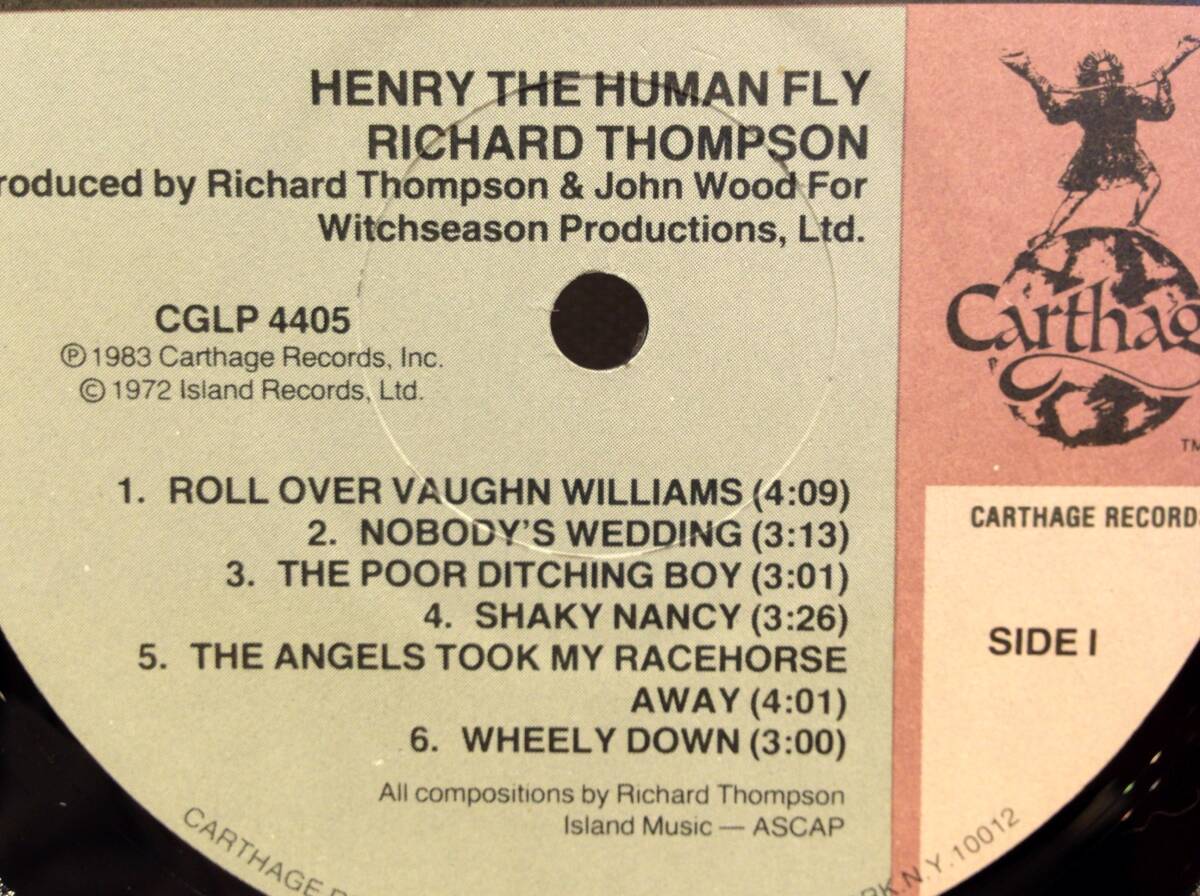 ◆266◆RICHARD THOMPSON / 中古 LP レコード / リチャード・トンプソン HENRY THE HUMAN FLY! / 70年代 イギリス フォーク ロック 洋楽_画像7