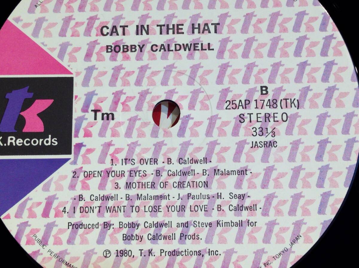 ◆333◆Bobby Caldwell / Cat In The Hat / 中古 LP レコード / 名盤 レアグルーブ / 1980 洋楽 R&B ソウル_画像6