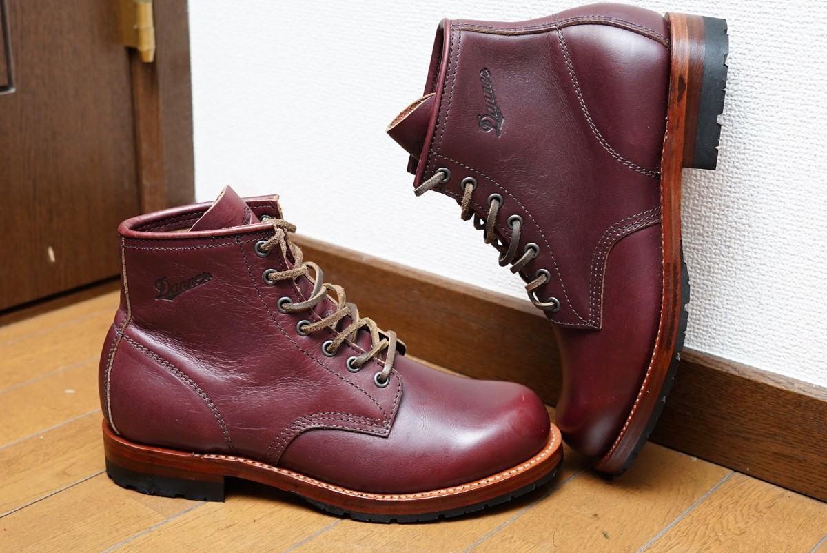 美品　Danner ダナー 6’ROUND HALFLUG RBR D511015 ハーフラグ グレインレザー ワークブーツ US7.5　メンズ　_画像6