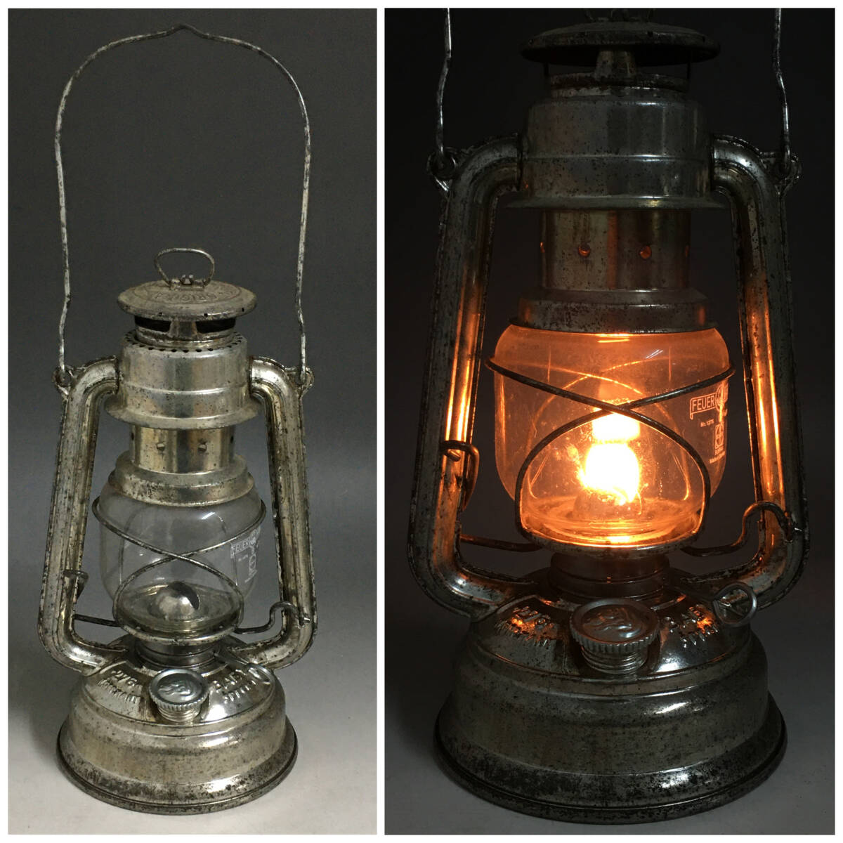 ut2/77 Vintage FEUERHAND 276 Bay Be special oil lantern w.germany made f.a hand kerosene Hurricane lantern camp 0*