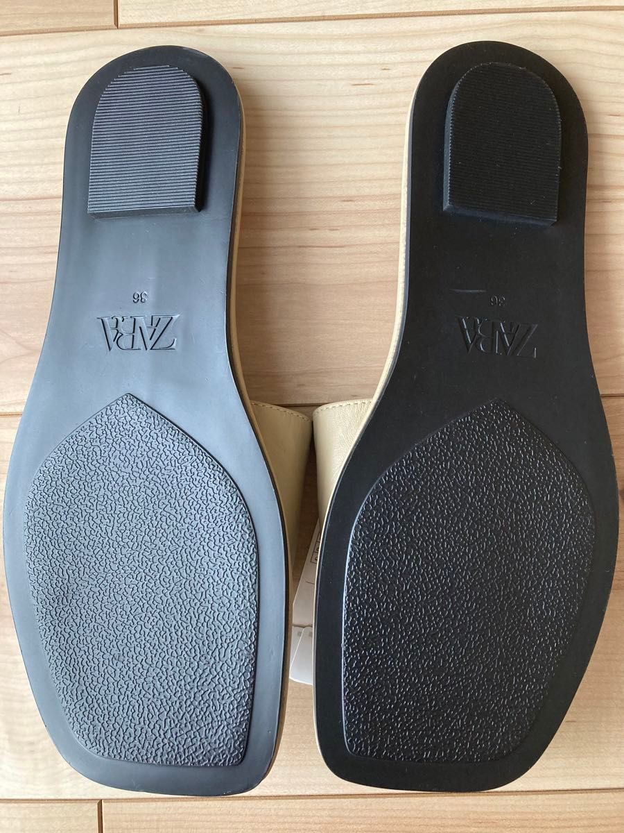 ZARA ミニマル フラット レザースライダーサンダル 36|Yahoo ZARA ミニマル フラット レザースライダーサンダル 36|Yahoo