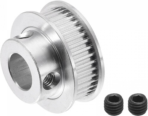 *uxcell timing pulley 40 tooth aluminium same period wheel silver 3D printer belt CNC machine for bore diameter 10 mm