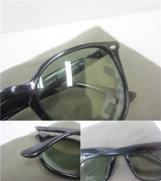 2E062SZ◎Ray-Ban レイバン　RB4258-F 601/2　52□20　150 サングラス ブラック◎中古品_画像8