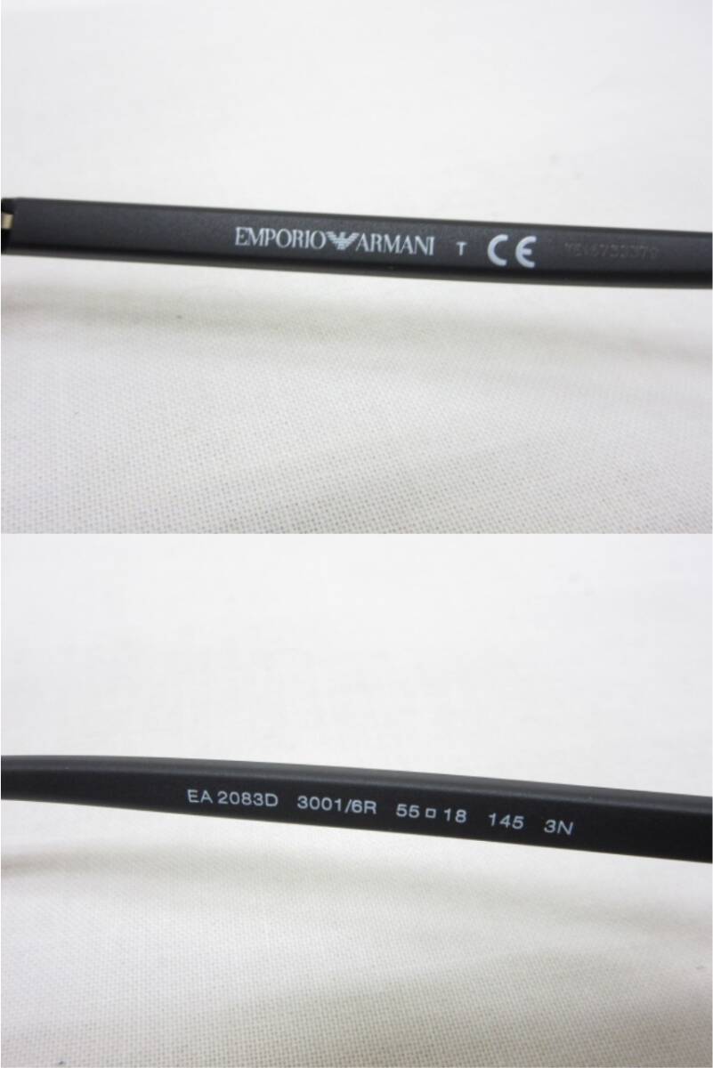 2D284EZ◎EMPORIO ARMANI エンポリオアルマーニ サングラス EA2083D 3001/6R 眼鏡フレーム 度なし◎中古_画像7